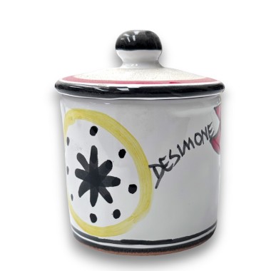 Handmade sicilian ceramic container with lid Folk cancer crab ceramiche de simone Handmade sicilian ceramic container with lid Folk cancer crab ceramiche de simone